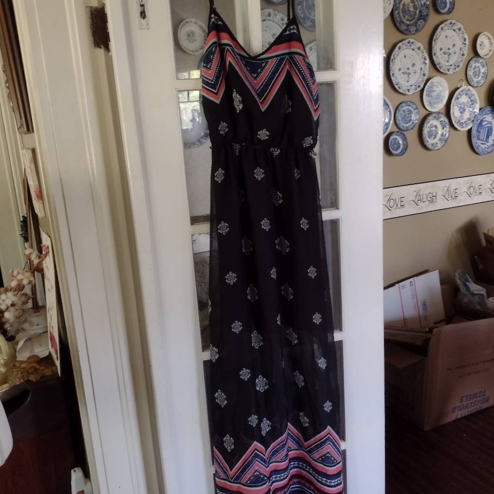Maurices Sheer Maxi Dress XS 3